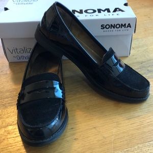 Sonoma Vitalize Ortholite Blackpat Loafers